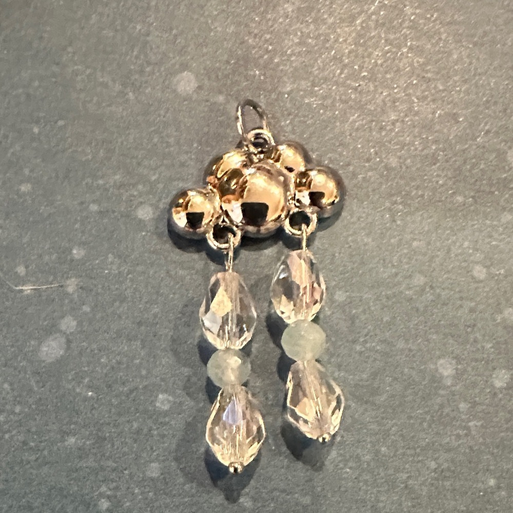 Cloud raindrop pendant